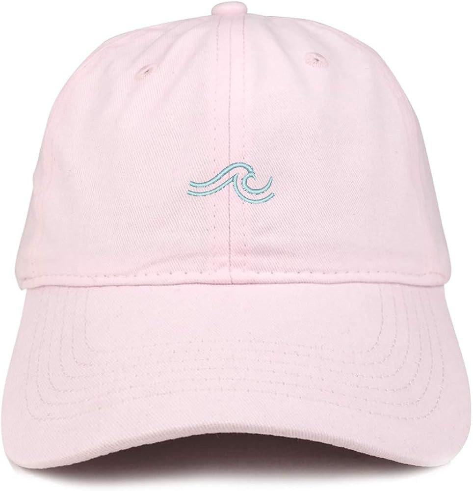 Trendy Apparel Shop The Wave Embroidered 100% Cotton Adjustable Cap Dad Hat | Amazon (US)