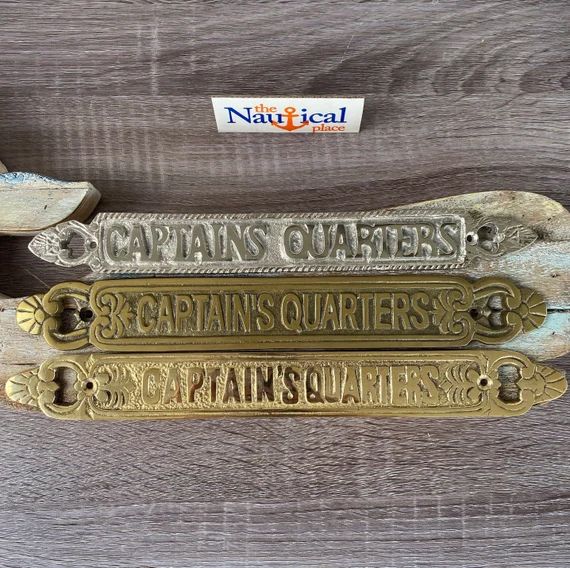 Nautical Door Signs  Captains Quarters  Solid Brass - Etsy | Etsy (US)