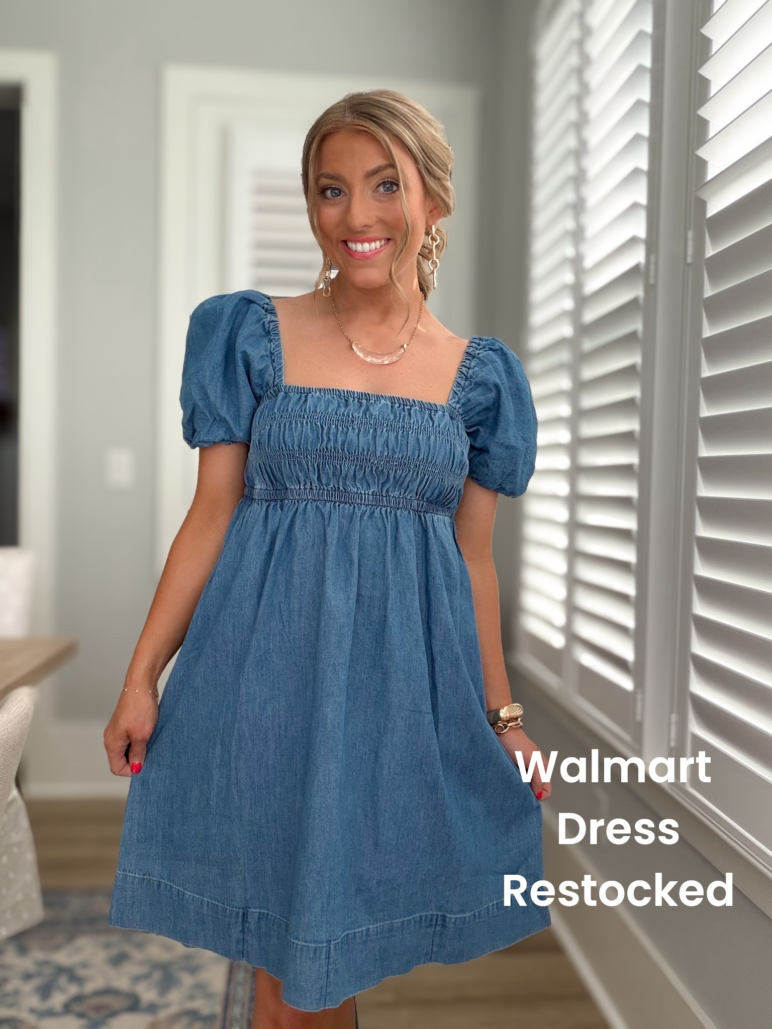 Walmart Denim Dress Restock 🤍

The Walmart dress I keep reaching for is finally back in stock! 🙌 This chambray denim dress has the sweetest smocked bodice, puff sleeves, and an easy flowy fit that makes it perfect for everything from summer events to everyday errands. It’s lightweight, flattering, and looks so much more expensive than the price tag. If you missed it the first time around, now is your chance because I have a feeling this one will go fast again!

✨ Walmart fashion
✨ Denim dress under $30
✨ Smocked bodice + puff sleeves
✨ True-to-size fit
✨ Perfect for summer outfits, vacations, brunch, and everyday wear

#WalmartFashion #WalmartFinds #WalmartStyle #DenimDress #ChambrayDress #SummerStyle #AffordableFashion #EverydayStyle #FashionOver30 #OOTD #WalmartNewArrivals #SummerOutfitIdeas #StyleOnABudget #FashionFinds #RestockAlert

#LTKootd #LTKPetite