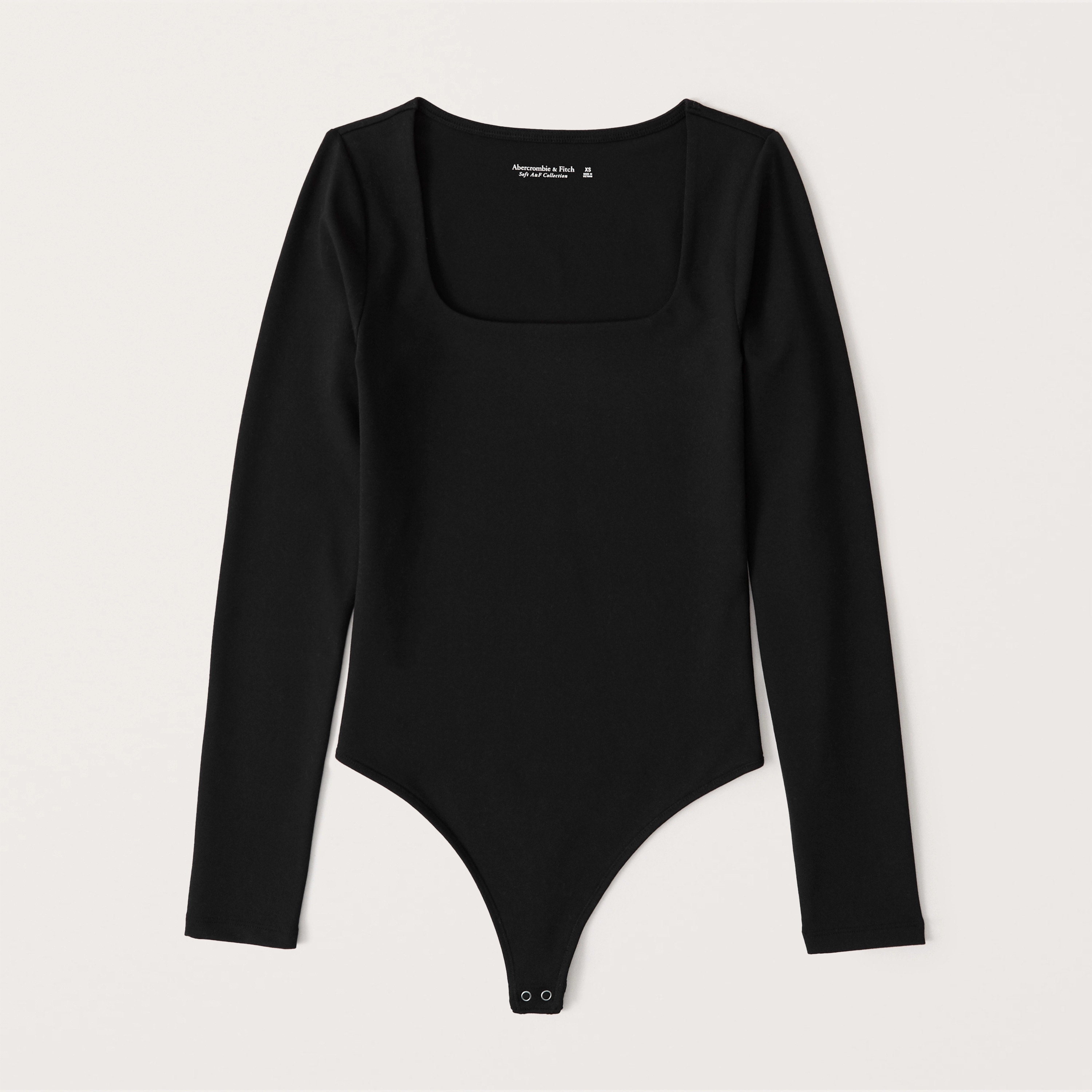 Long-Sleeve Seamless Squareneck Bodysuit | Abercrombie & Fitch (US)