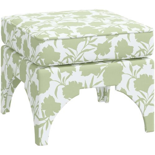 Maude Garden Floral Ottoman | One Kings Lane