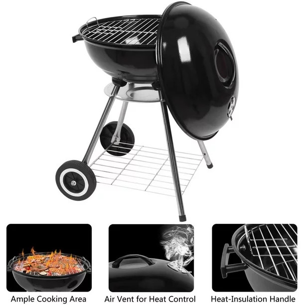 UBesGoo 18" Portable Charcoal Grill with Wheels Suitable for Patio, Picnic, Backyard | Walmart (US)