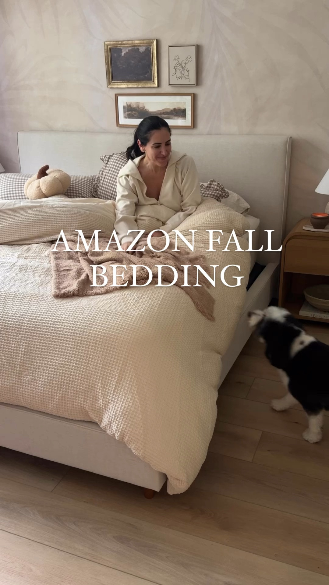Amazon fall bedding! I got my fav bamboo sheets in light beige, fav duvet cover in beige and these beautiful gingham pillows and cozy pumpkin pillow! So cozy and festive  

#LTKStyleTip #LTKSeasonal #LTKHome