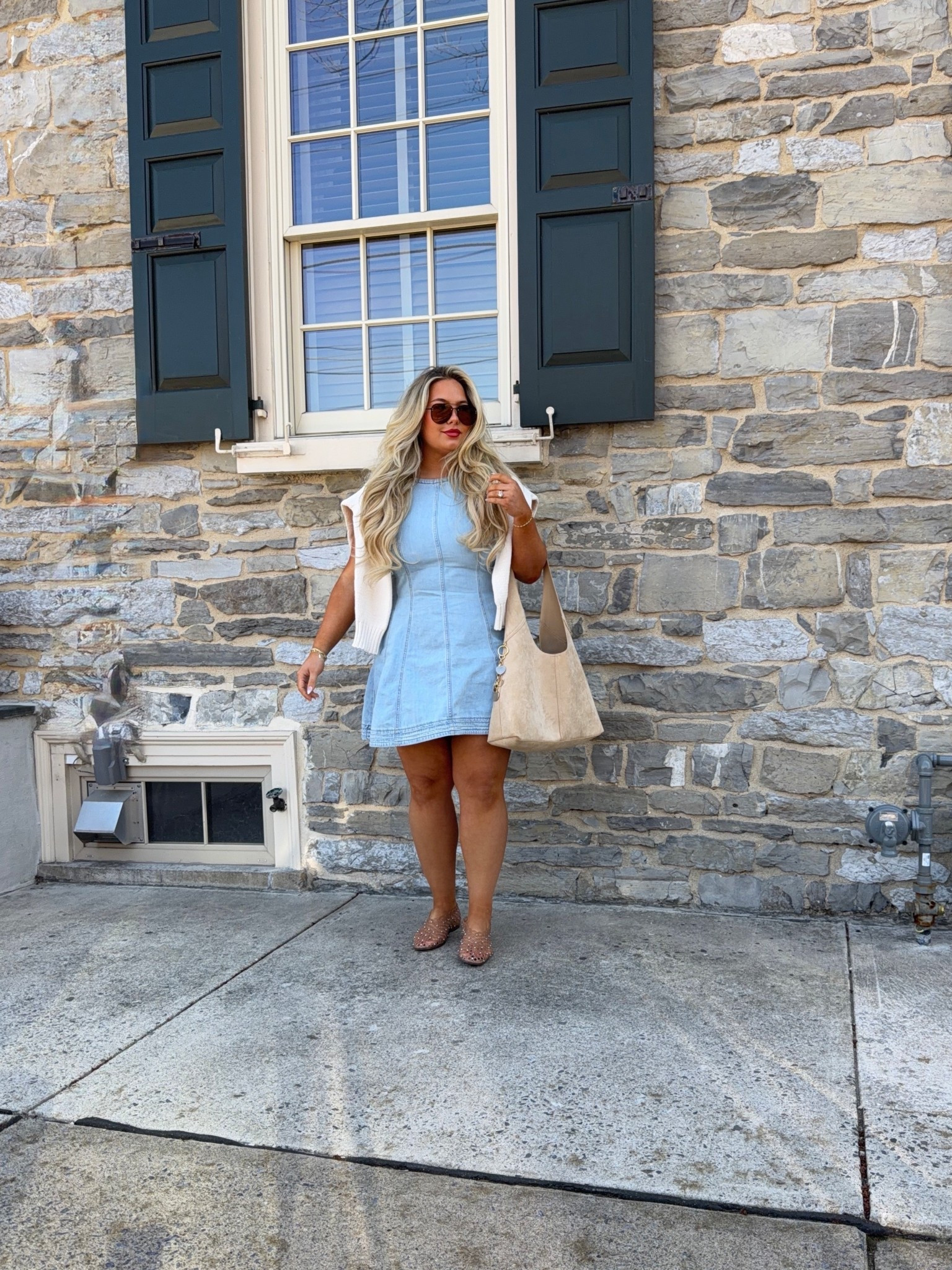 OOTD for afternoon tea!!!

XL DRESS
XXL SWEATER
SHOES SIZE UP

denim dress outfit, walmart fashion finds, affordable outfit idea, midsize outfit inspo, spring outfit ideas, casual chic outfit, everyday outfit inspo, target style finds, target sweater outfit, neutral outfit aesthetic, layered spring outfit, amazon fashion finds, amazon accessories, steve madden jelly flats, jelly sandal trend, comfy cute outfit, effortless style, on the go outfit, brunch outfit idea, weekend outfit inspo, mom outfit inspo, street style casual, soft neutral outfit, transitional weather outfit, cozy meets chic, budget friendly fashion, under $100 outfit, affordable style inspo, sunglasses outfit, amazon sunnies, minimal aesthetic outfit, clean girl outfit, simple outfit formula, staple wardrobe pieces, easy everyday outfit, throw on and go outfit

#LTKMidsize #LTKdayinmylife #LTKootd