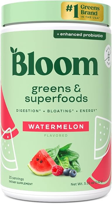 Bloom Nutrition Superfood Greens Powder, Digestive Enzymes with Probiotics and Prebiotics, Gut He... | Amazon (US)