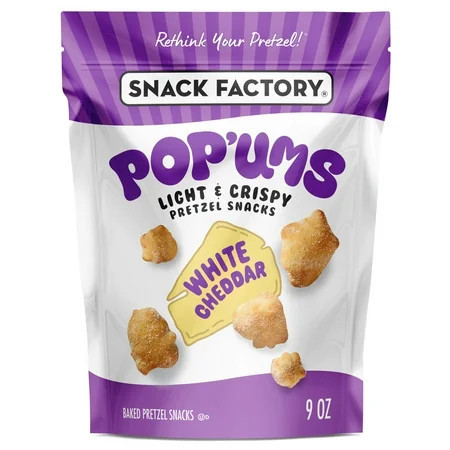 Snack Factory Pop'ums White Cheddar Pretzel Snacks, 9 oz Bag | Walmart (US)