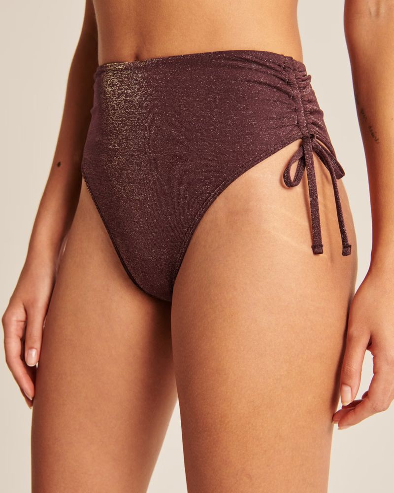 Cinch Tie High-Waist High-Leg Cheeky Bottoms | Abercrombie & Fitch (US)