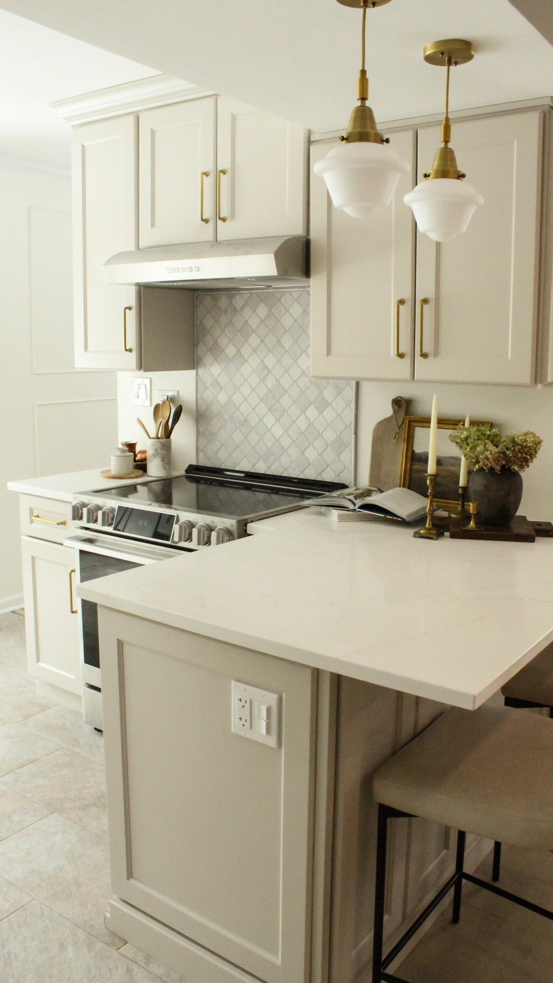 More of the little details that went into making this kitchen remodel so special. Those little finishing touches that don’t seem as important until you see it all together, see the bigger picture. And then it’s like that aha moment of oohhh I see it now. 🤍

This is where a space really starts to come to life. The combination of warm beige cabinetry, brass hardware, and those subtle vintage-inspired touches creates such a soft, inviting feel.

And then it’s the layers that make all the difference—wood tones, simple florals, and timeless pottery that bring warmth and make everything feel more lived-in and collected over time.

I’ve linked similar pieces here so you can recreate this look in your own kitchen, whether you’re in the middle of a remodel or just updating a few details.

And if you’re needing help pulling everything together, I also offer virtual design and styling packages to make the process feel simple and approachable 🫶🏻

#LTKHome