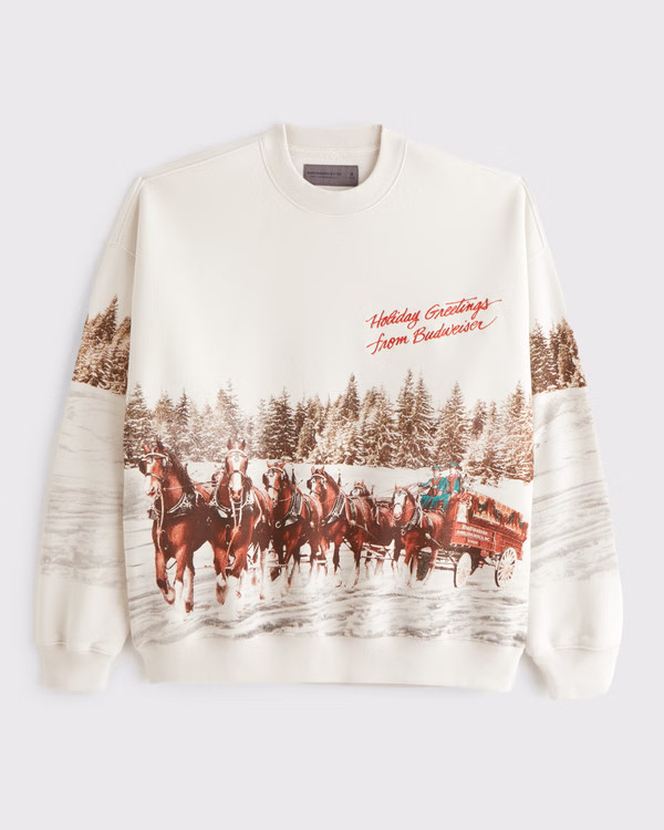 Budweiser Graphic Crew Sweatshirt | Abercrombie & Fitch (US)