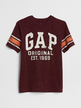 Gap Boys Logo Rugby T-Shirt Pinot Noir Size L | Gap US
