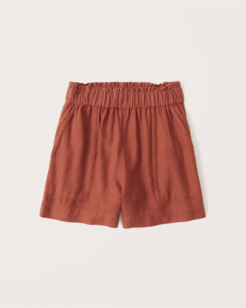 Linen-Blend Pull-On Shorts | Abercrombie & Fitch (US)