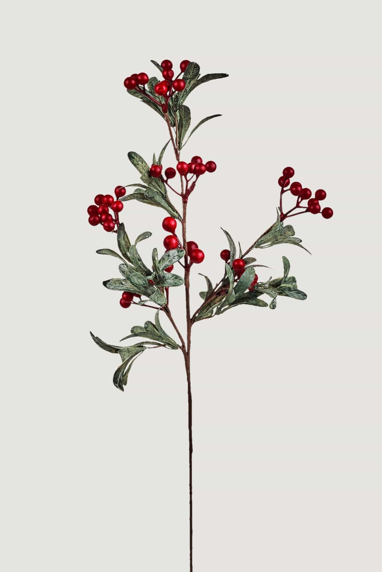 Red Burgundy Artificial Berries Branch - 23" | Afloral