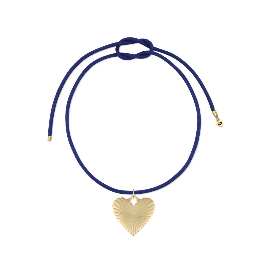 Exclusive GAP Denim Ribbed Heart of Gold Necklace | HART