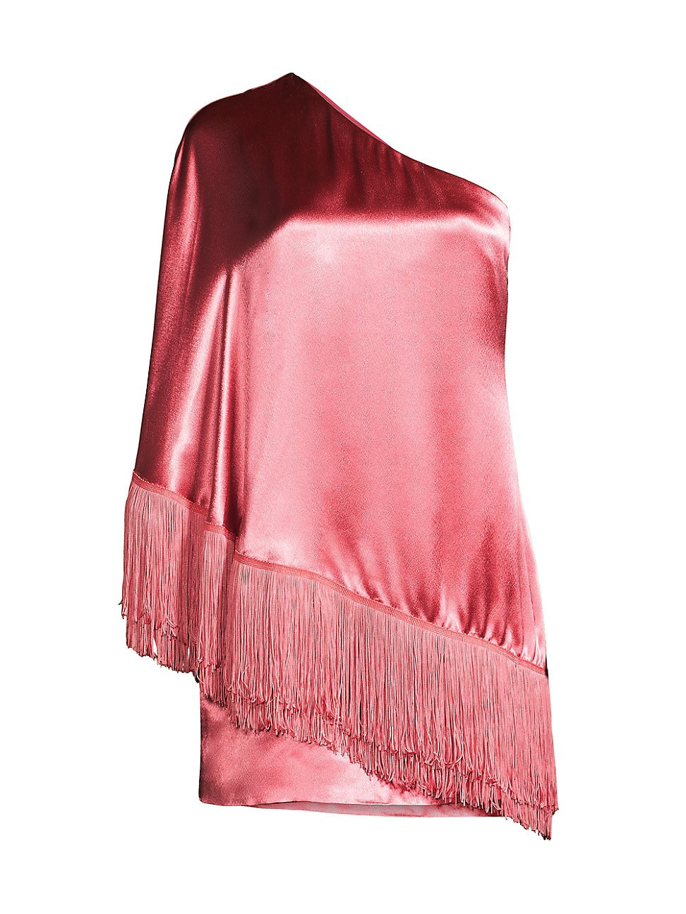 Women's Evange Satin & Fringe Minidress - Dusty Rose - Size 4 | Saks Fifth Avenue