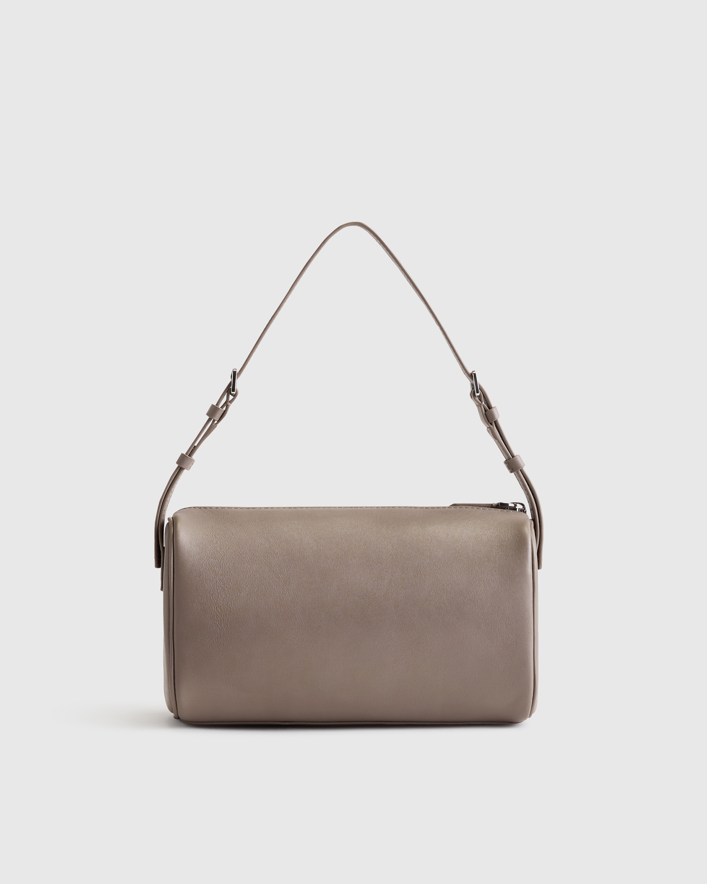 Quince | Women's Italian Leather Mini Barrel Shoulder Bag in Mink | Quince