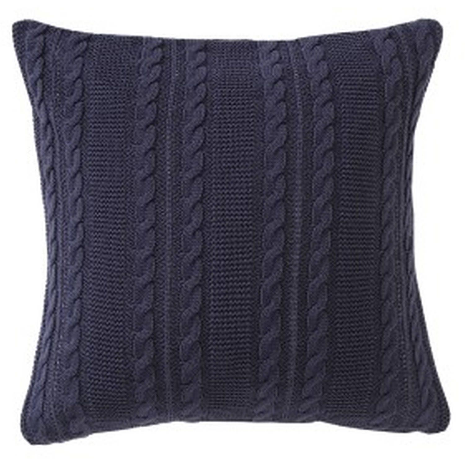 VCNY Home Solid Dublin Cable Knit 26" x 26" Square Decorative Euro Sham, Multiple Colors Availabl... | Walmart (US)