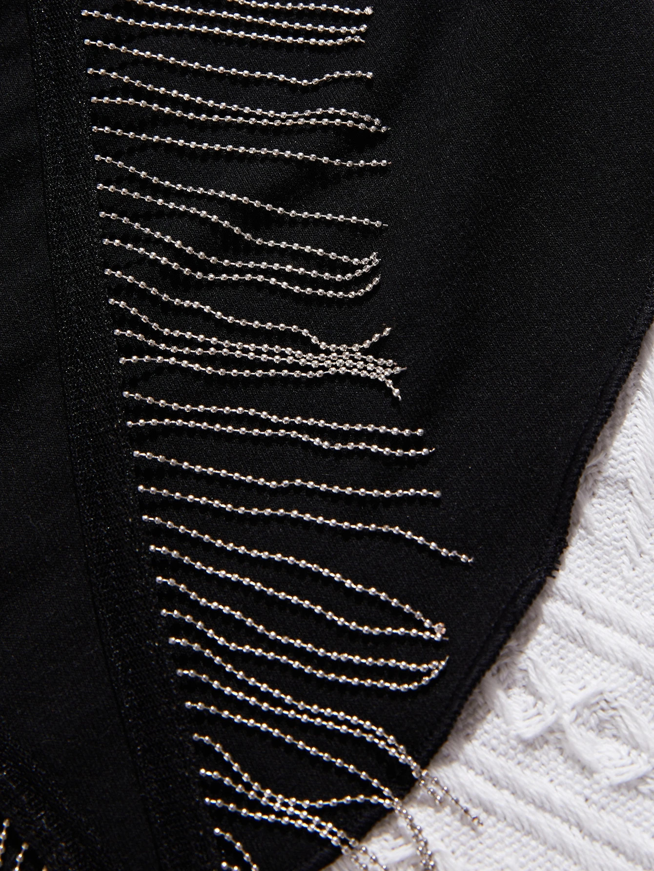 Fringe Detail Asymmetrical Hem Crop Cami Top | SHEIN