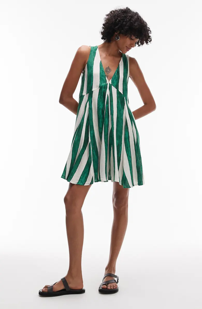 Topshop Stripe Trapeze Sundress | Nordstrom | Nordstrom