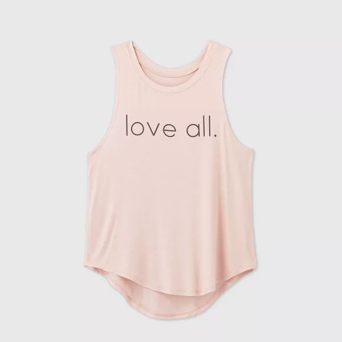 Women's Love All Graphic Tank Top - Pink | Target