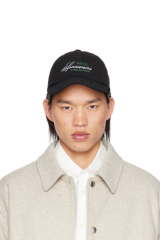 Black JJJJound Edition 'Hôtel Souvenirs' Cap | SSENSE