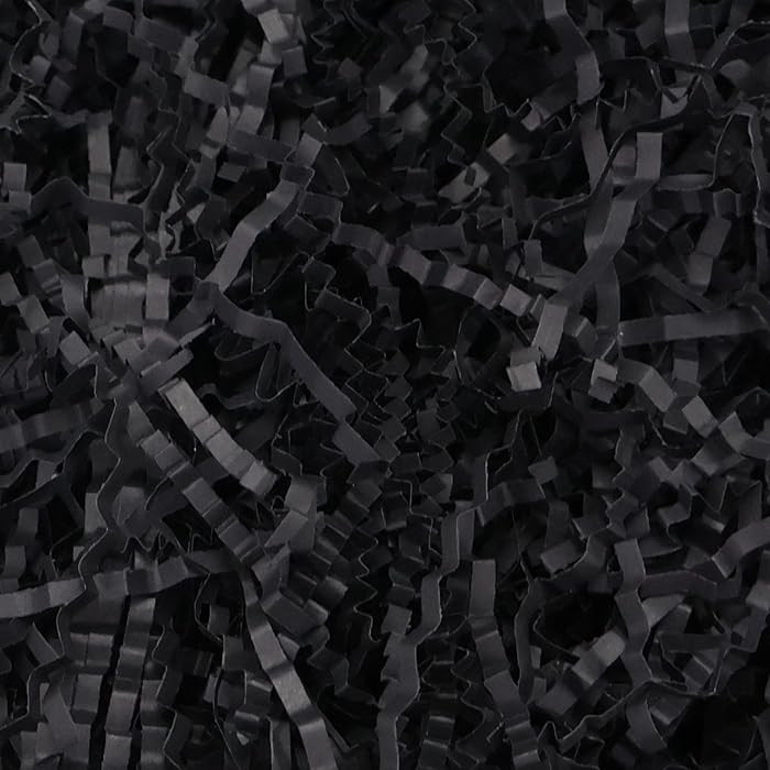 AGOBUHE Crinkle Paper Filler 1/2LB (8oz) Black Shredded Paper for Gift Baskets & Box, Gift Fillin... | Amazon (US)