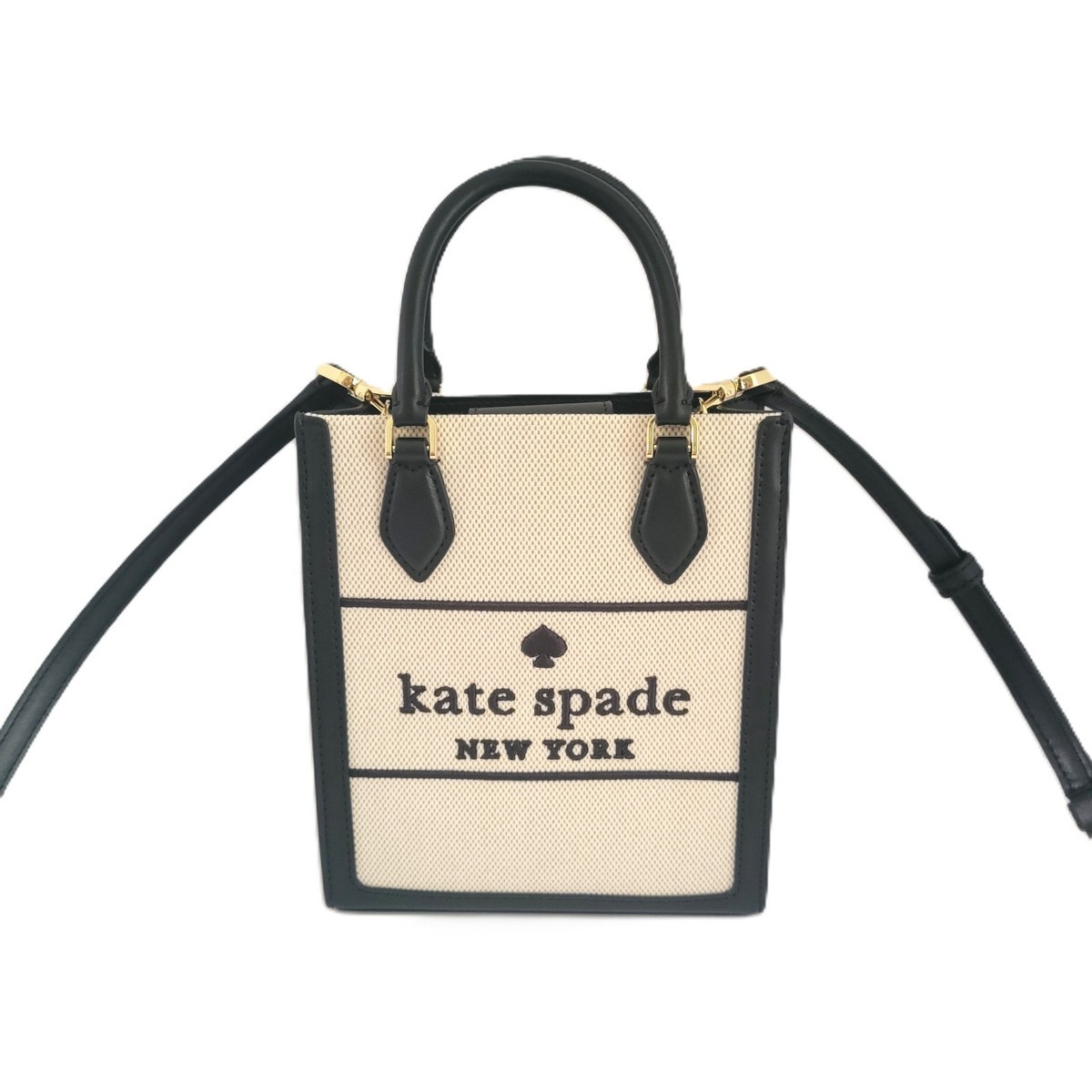Kate Spade KK235 Ellie Canvas Mini Tote Satchel Crossbody Handbag Black Multi | eBay | eBay US