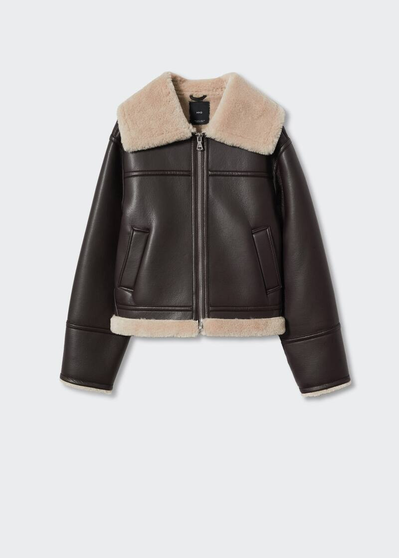 Faux Shearling Lined Coat | MANGO (UK)