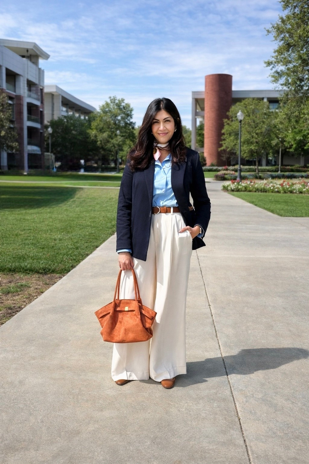 What I wore to the governor’s debate 💼✨ A polished, professional look that works just as well for conferences, meetings, and high-visibility work events. I styled wide-leg trousers with a tailored blazer and classic button-up, then added a scarf for that extra elevated touch. Finished with a versatile work bag that carries everything I need while still looking put-together. This is one of those outfits that helps you feel confident, prepared, and ready to walk into any room.

conference outfit women, professional work outfit, business professional attire women, blazer and wide leg pants outfit, workwear outfit ideas, corporate style women, polished office outfit

#ConferenceStyle
#ProfessionalOutfit
#CorporateChic
#WomenInBusiness
#WorkwearInspo

#LTKWorkwear #LTKootd #LTKMidsize