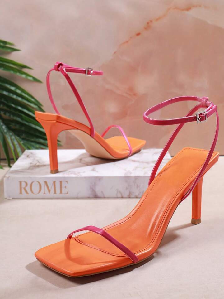 Women's Colorblock Fashionable High-Heeled Sandals For All Occasions | SHEIN