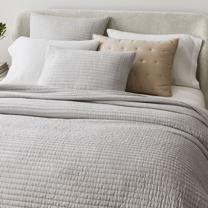 TENCEL™ Pick Stitch Quilt & Sham Set | West Elm (US)