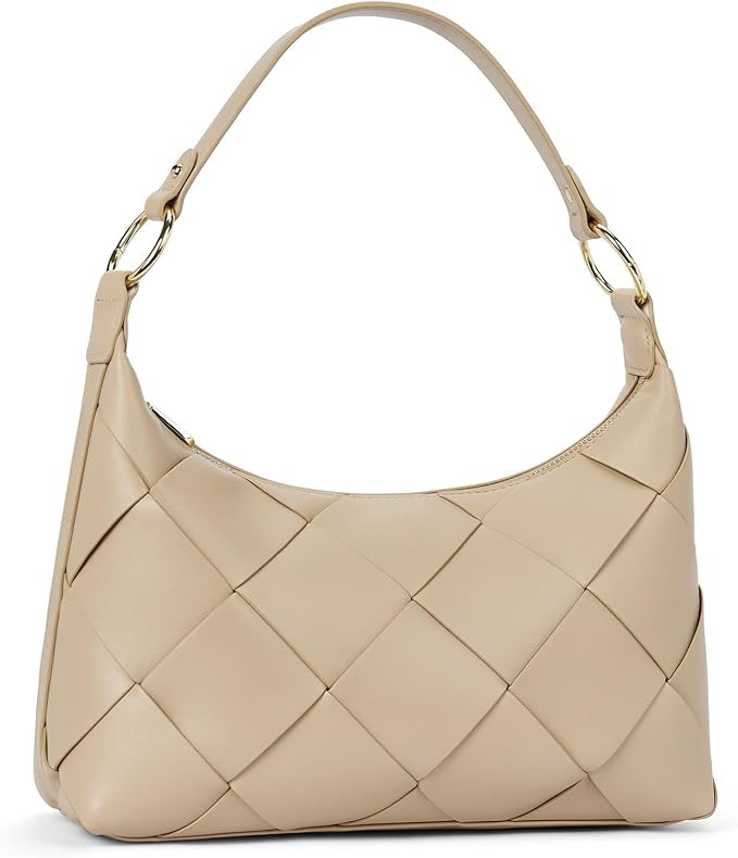 BOSTANTEN Woven Purses for Women Vegan Leather Hobo Bag Shoulder Handbags | Amazon (US)