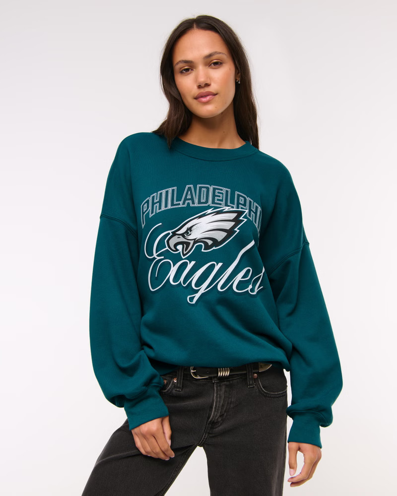 Women's Philadelphia Eagles Vintage Sunday Crew | Women's Tops | Abercrombie.com | Abercrombie & Fitch (US)
