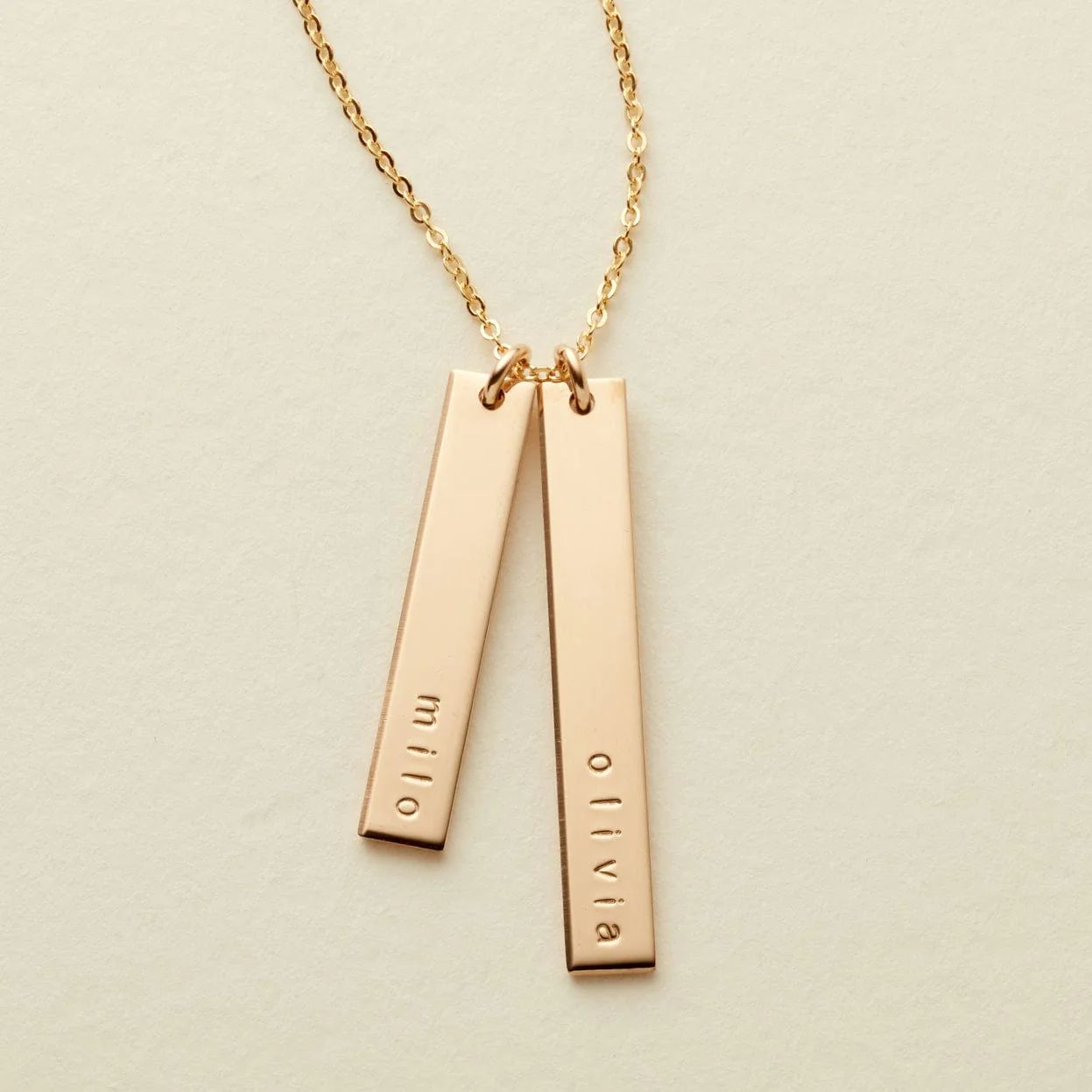 Made By Mary Ray Bar Necklace | Customizable, Handstamped, Handmade | Made by Mary (US)