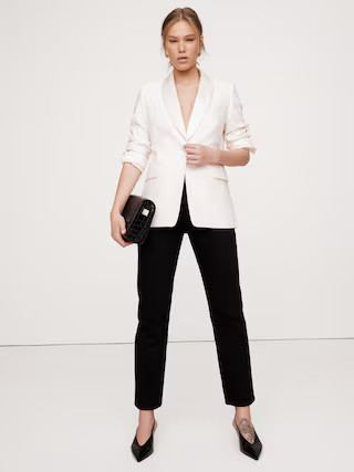 Barathea Relaxed Italian Wool Tuxedo Jacket | Banana Republic (US)