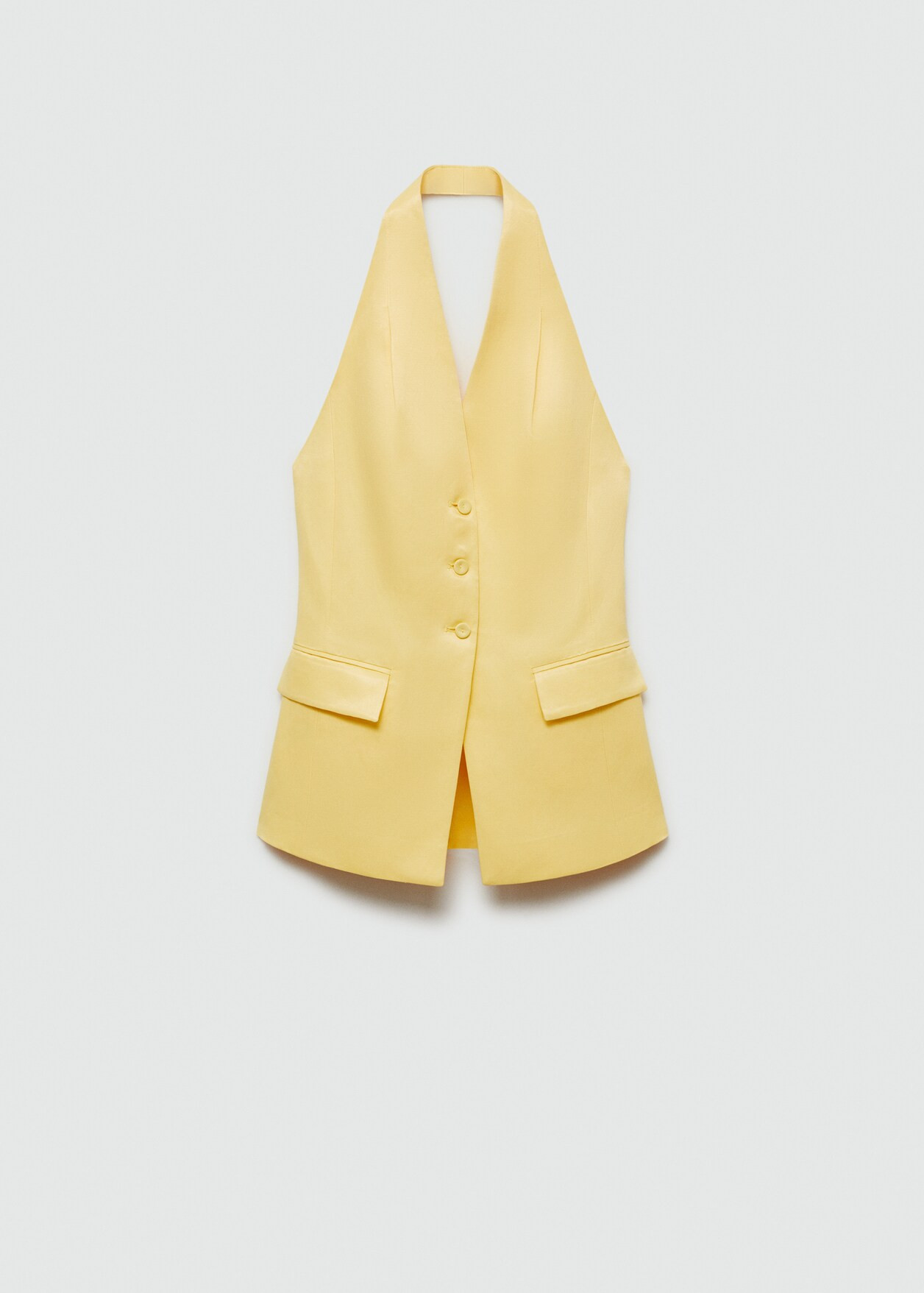 Halter-neck gilet with buttons | MANGO (US)
