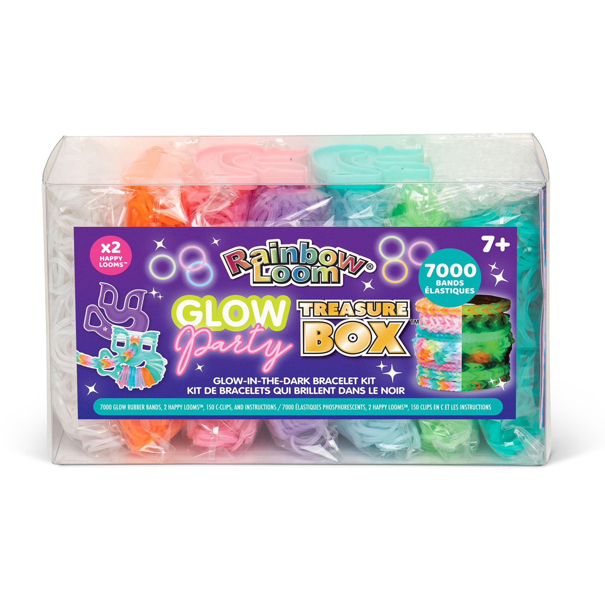 Rainbow Loom® Treasure Box Glow in The Dark Edition - 7000 Glow Rubber Bands, 2 Happy Looms, and... | Amazon (US)