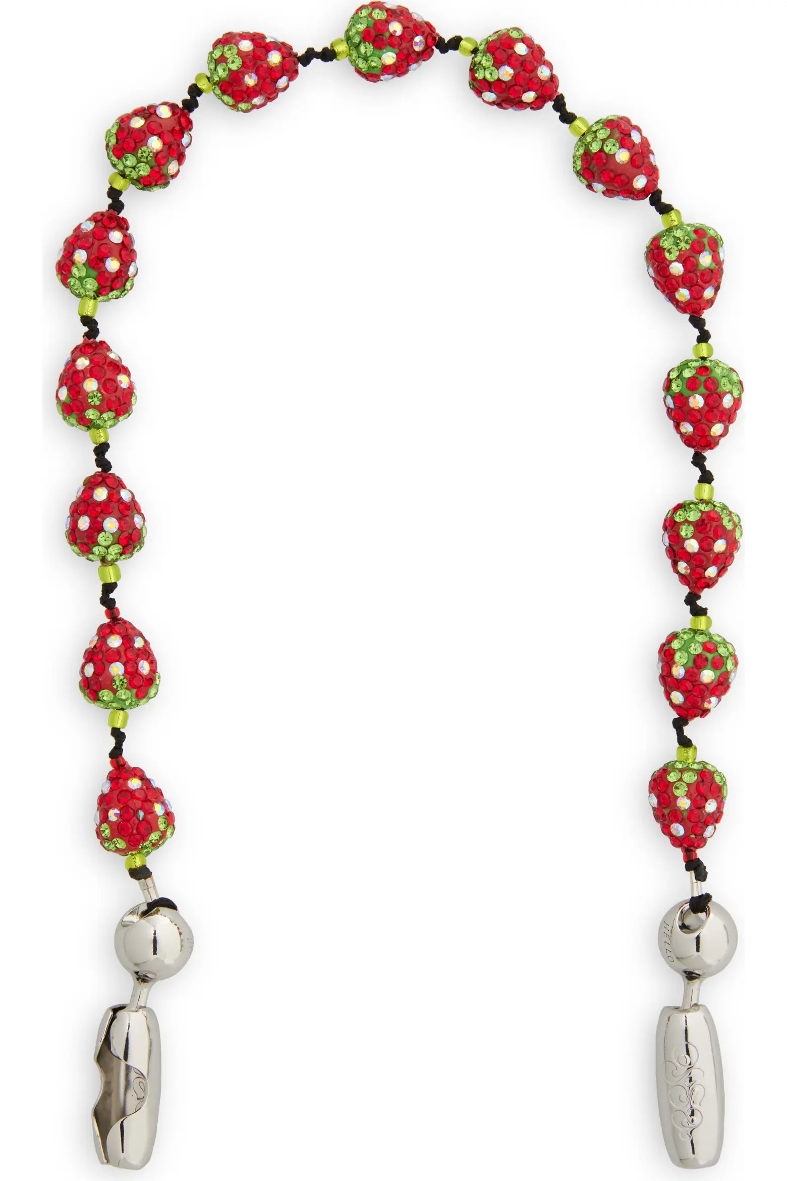 Strawberry Crystal Pavé Beaded Wrist Strap for iPhone Case (Women) | Nordstrom | Nordstrom