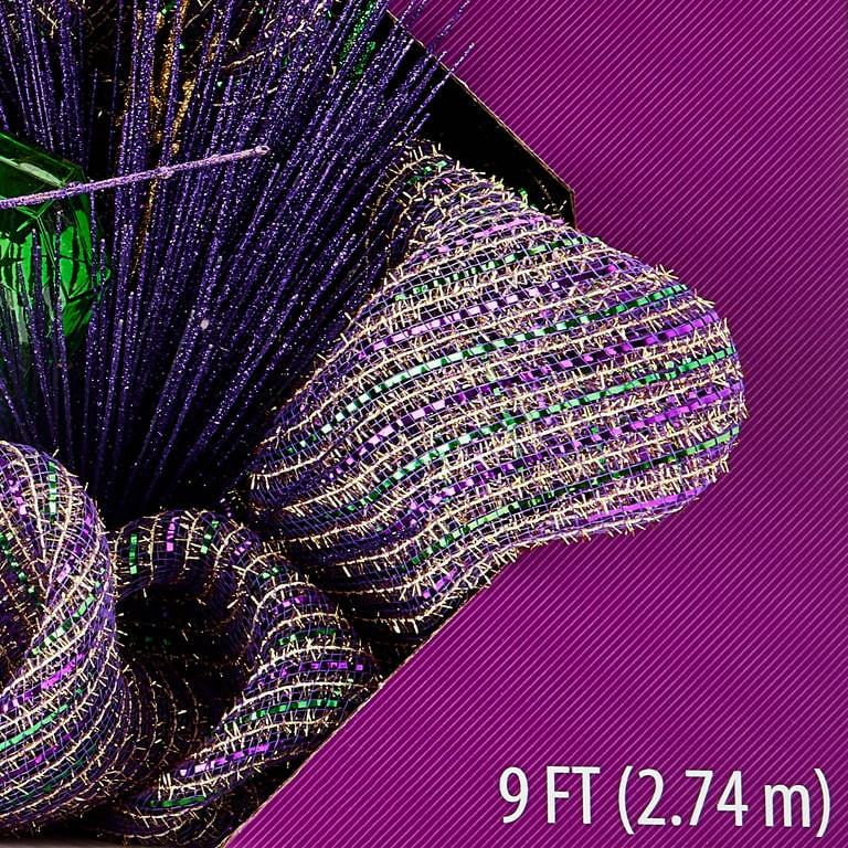 Mardi Gras Multi-Color Mesh Gem Garland, 9 ft, by Way To Celebrate - Walmart.com | Walmart (US)