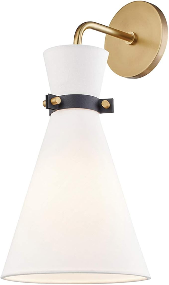 Mitzi H294101-AGB/BK Julia 1-Light Wall Sconce, Aged Brass | Amazon (US)