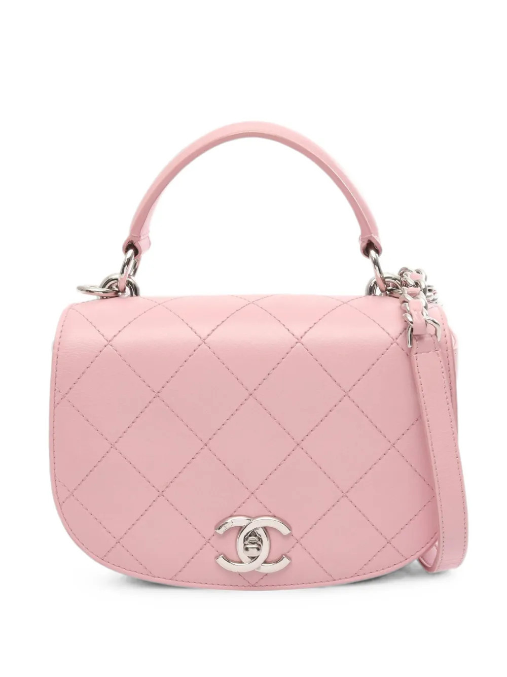 CHANEL Pre-Owned 2016-2017 small Ring My Bag Flap shoulder bag - Pink | Farfetch Global