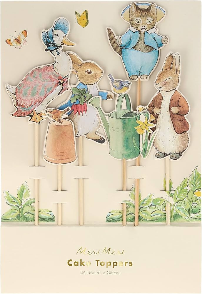 Meri Meri Peter Rabbit™ Cake Toppers (Pack of 6), Peter Rabbiit™ & Friends, Meri Meri Easter ... | Amazon (US)