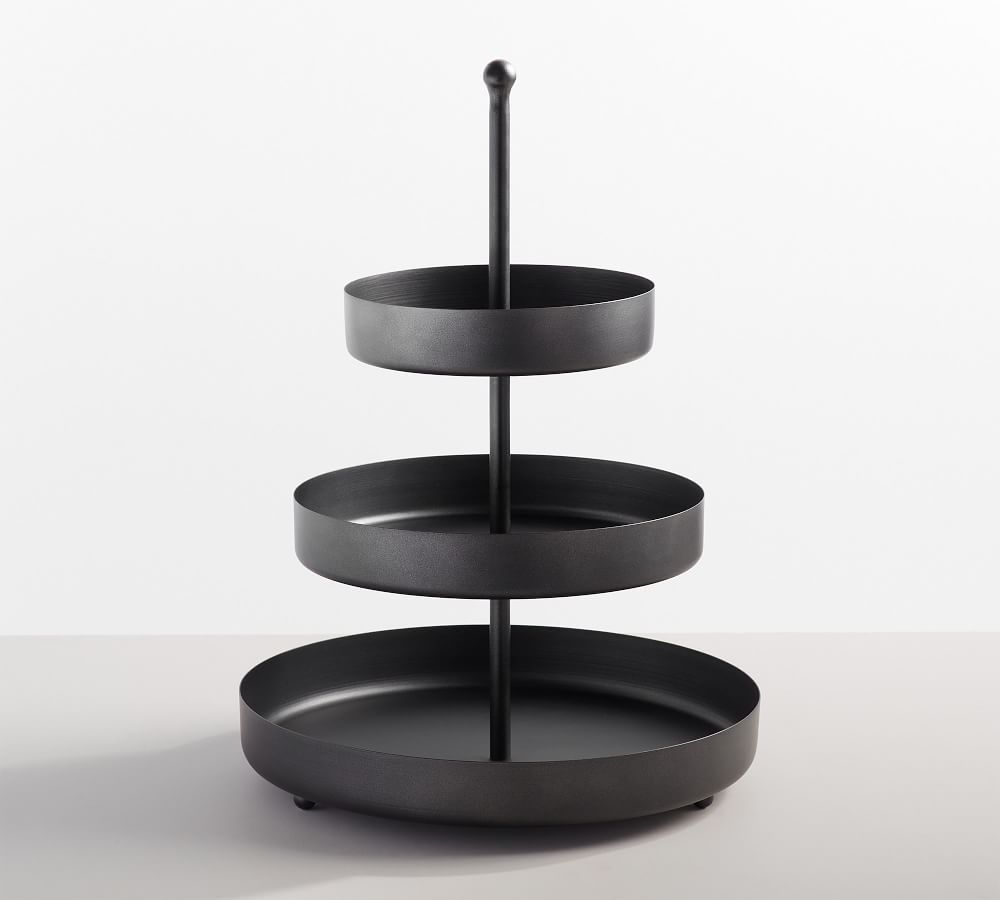 Black Metal Tiered Stand | Pottery Barn (US)