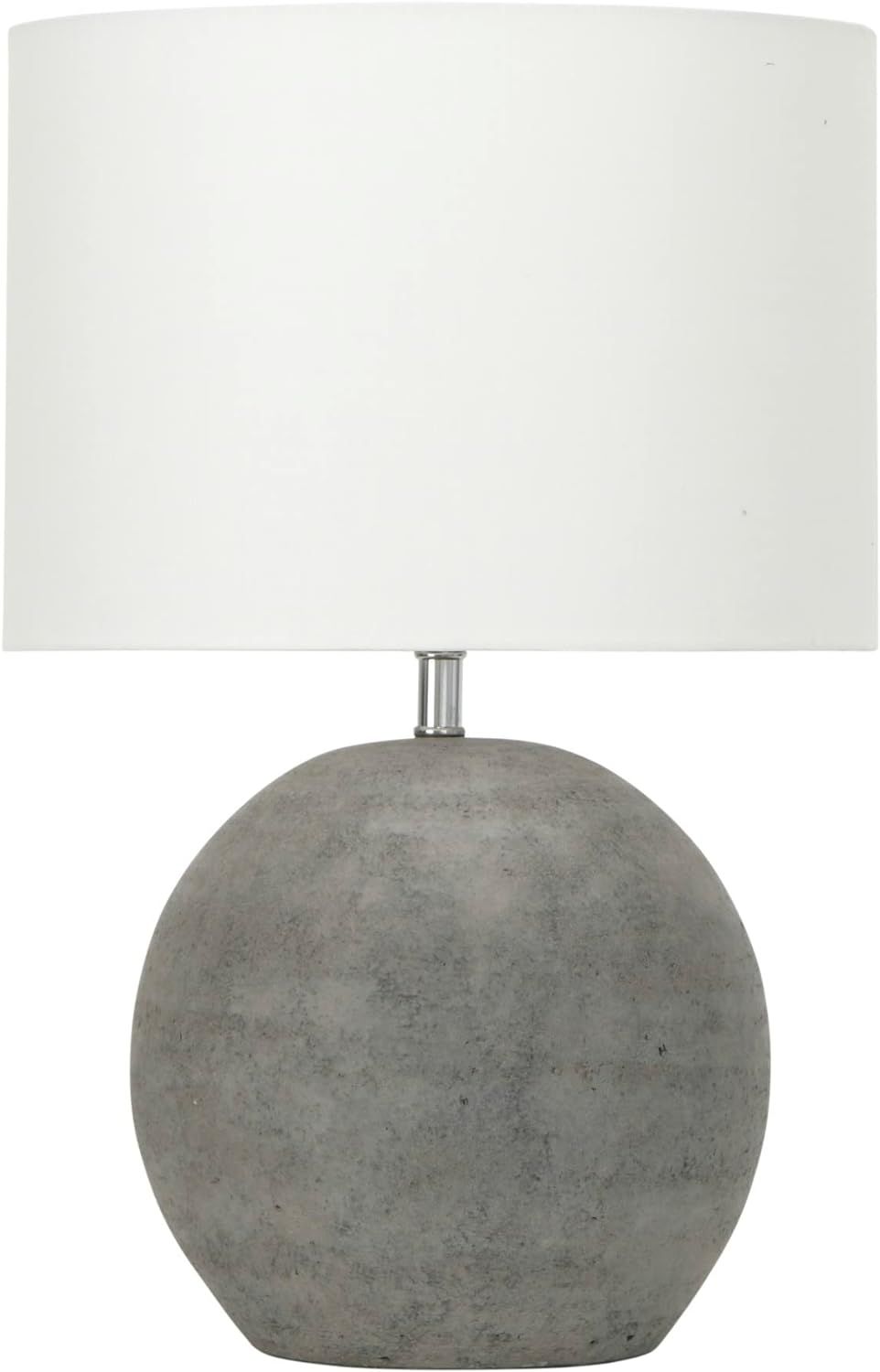 Creative Co-Op Round Terracotta Canvas Shade, Distressed Grey Table Lamp | Amazon (US)