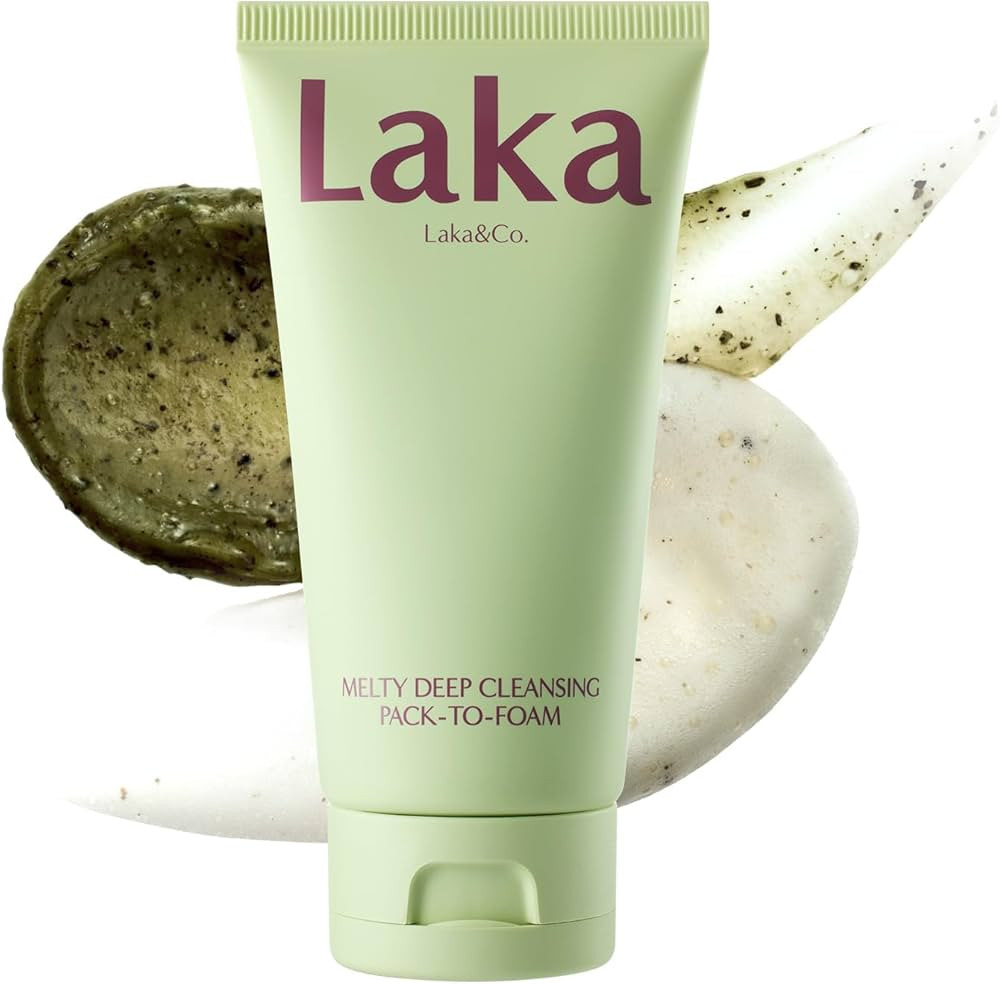 Laka Melty Mugwort Cleansing Face Mask, 120ml/4.05 fl.oz​, Pack to Foam Formula with Mochi Text... | Amazon (US)
