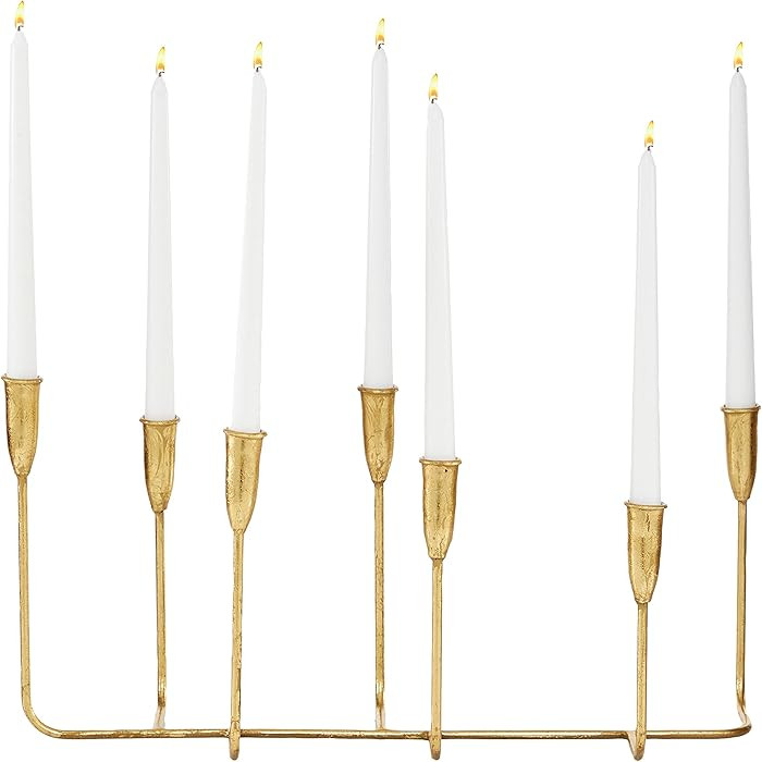 UKN Abstract Gold Foil Finished Tapered Metal Candle Holder 21" X 10" 21 X 7 10 | Amazon (US)