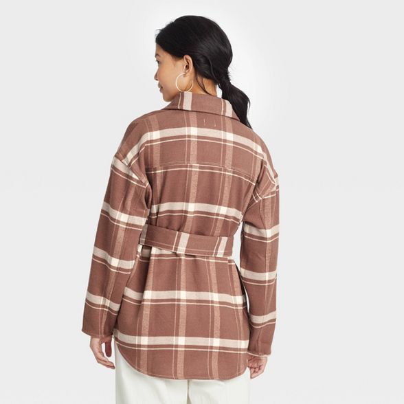 Women's Belted Shirt Jacket - A New Day™ | Target