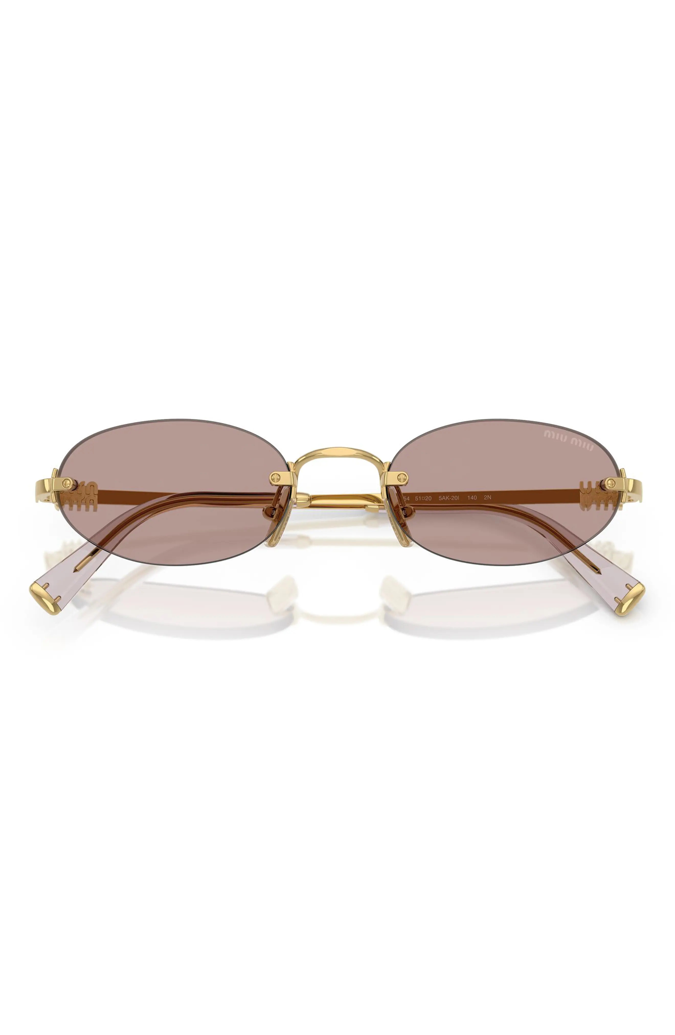 51mm Oval Rimless Sunglasses (Women) | Nordstrom | Nordstrom