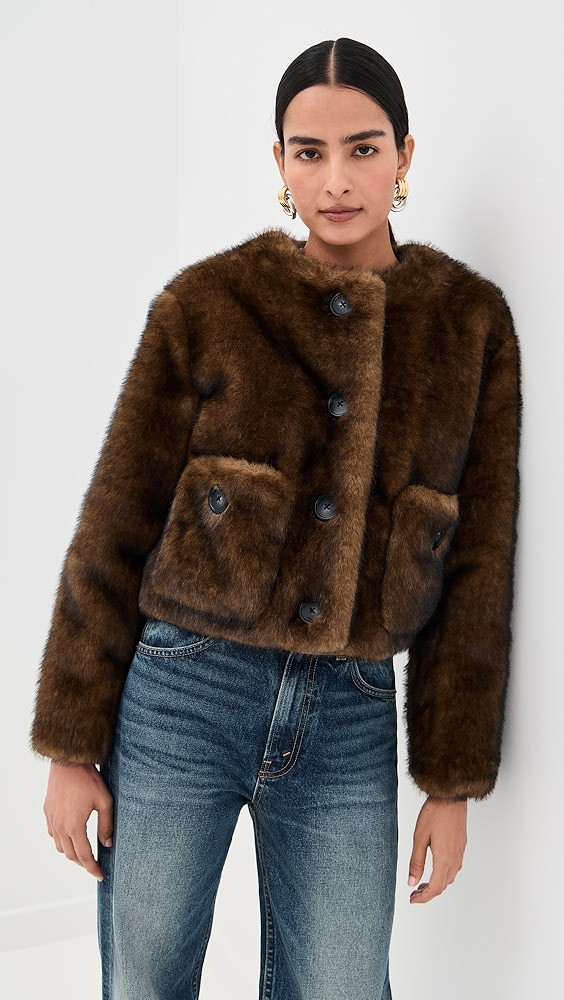 Teddy Faux Fur Cropped Jacket | Shopbop