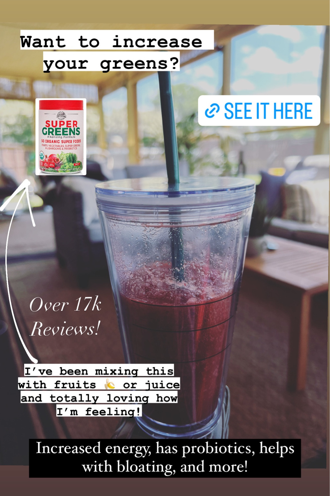 For all the ladies working on a healthier lifestyle, this is one of my favorite things to get my greens in, more energy, probiotics, gut health, etc. 

Healthy foods, amazon finds, menopausal supplements, health, smoothies, clean living l, amazon best sellers 

#LTKhome #LTKunder50 #LTKfit