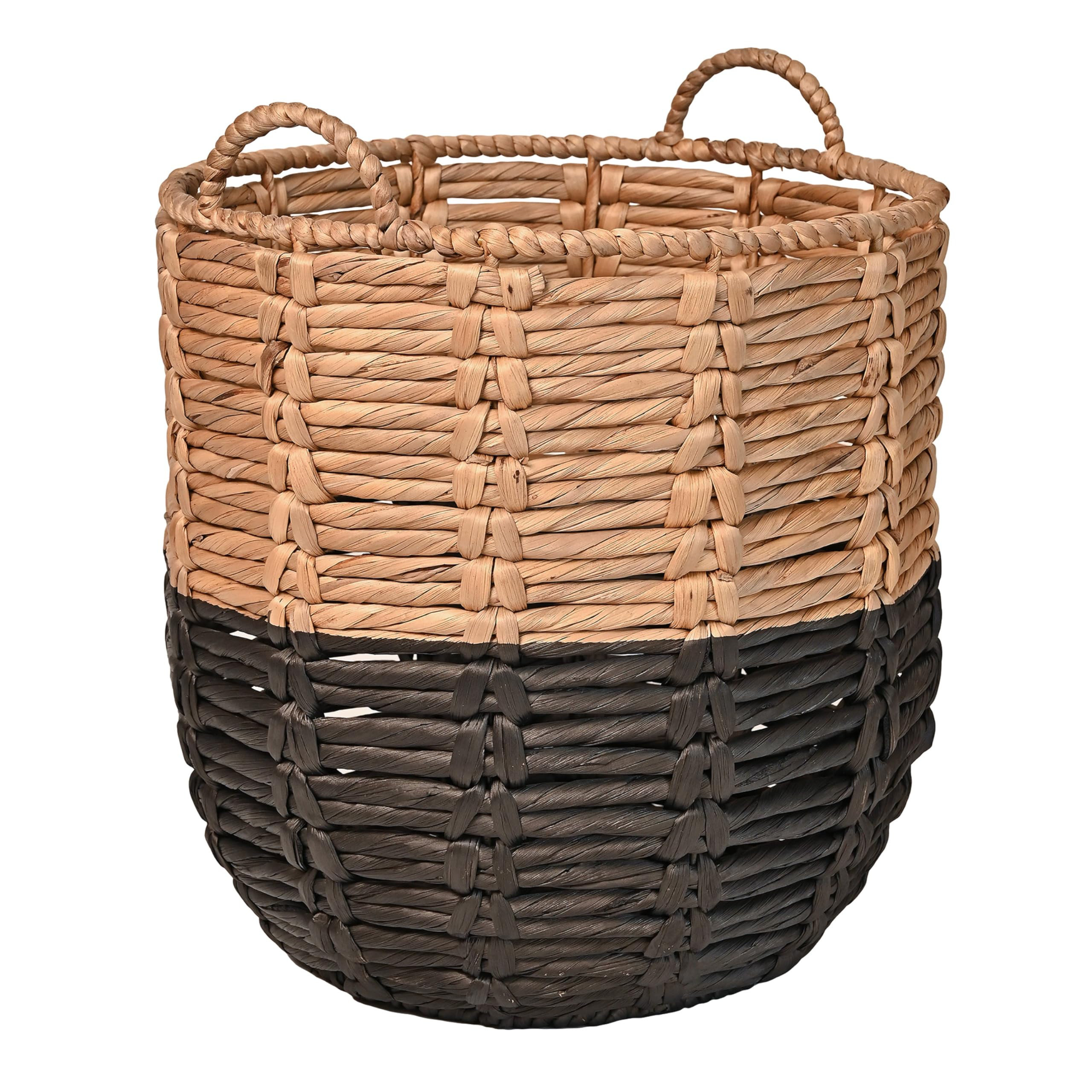 happimess BSK1003D Laurel 19.49" Bohemian Handwoven Abaca Hamper Basket with Handles, Seagrass Co... | Amazon (US)
